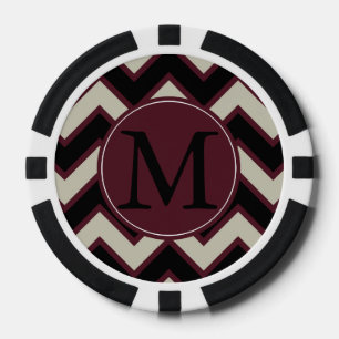 Zickzack Monogramm Pokerchips