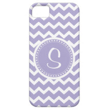 Zickzack Monogramm-Retro Lila und weiß