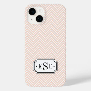 Zickzack Monogramm, rosa und schwarz Case-Mate iPhone Hülle
