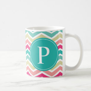 Zickzack Monogramm Tasse