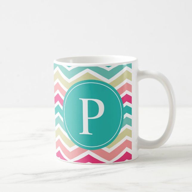 Zickzack Monogramm Tasse (Rechts)