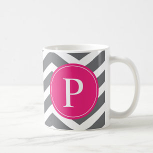 Zickzack Monogramm Tasse