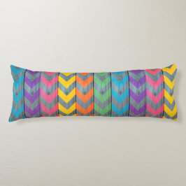 Zickzack Muster auf Holztextur von Shirley Taylor Seitenschläferkissen