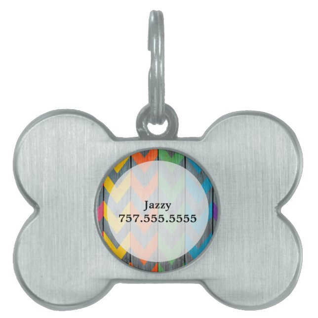 Zickzack Muster auf Holztextur von Shirley Taylor Tiermarke (Vorderseite)