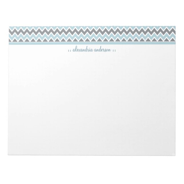 Zickzack Muster Benutzerdefiniertes Trendy Notepad Notizblock (Vorderseite)