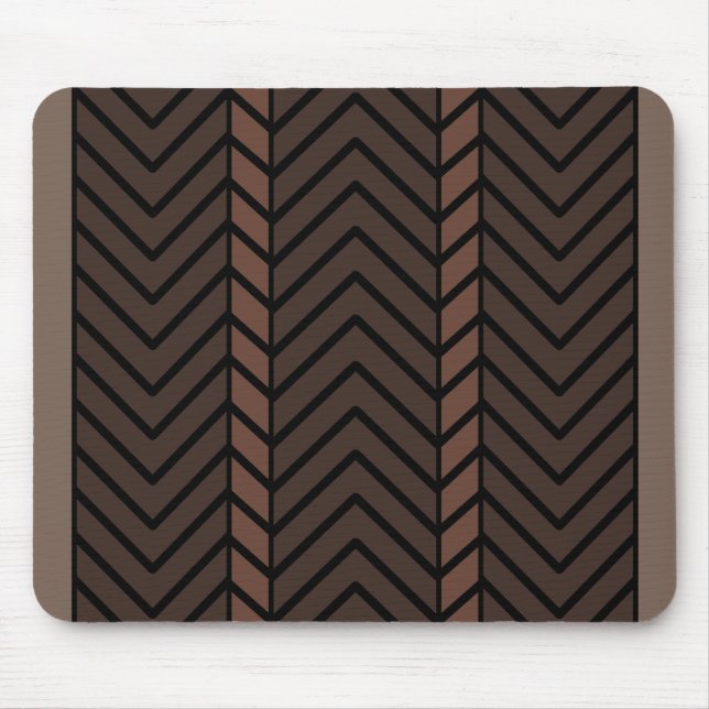 Zickzack Muster braun Mousepad (Vorne)