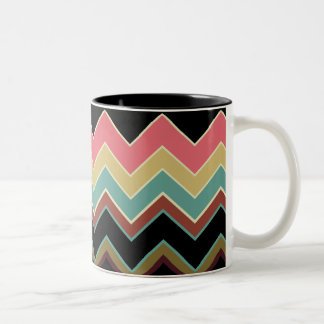 Zickzack-Muster-Designer-Dekor-Tasse - Baja Art Zweifarbige Tasse