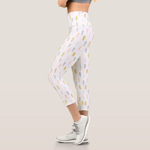 Zickzack Muster für weiche Wasserfarbe Capri Leggings