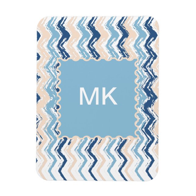 Zickzack Muster im Pazifischen Ozean Magnet (Vertikal)