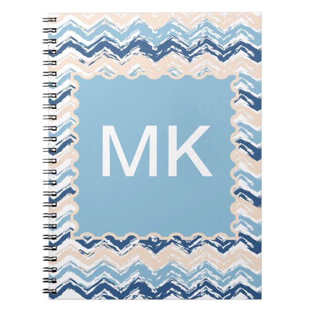 Zickzack Muster im Pazifischen Ozean Notizblock (Vorderseite)