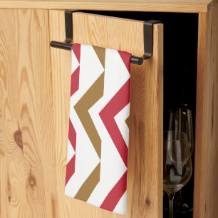 Zickzack Muster in grün Geschirrtuch