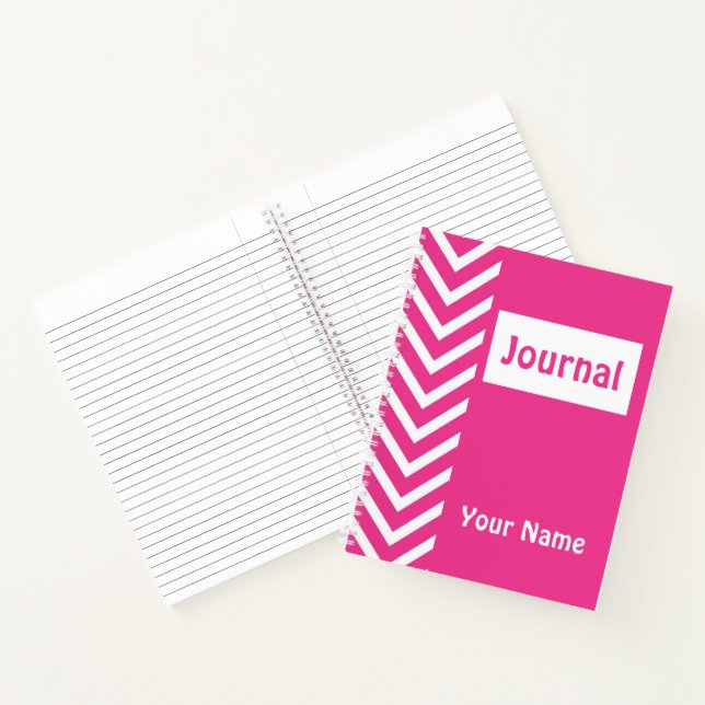 Zickzack Muster-Journal Pink & White Zigzag Notizbuch (Innenseite)