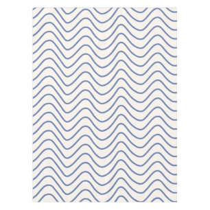 Zickzack Muster Minimale Linie Blau auf Creme Whit Tischdecke