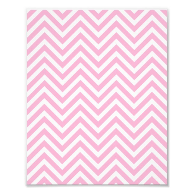 Zickzack Muster Rosa Weiße ZigZag für sie Fotodruck (Vorne)