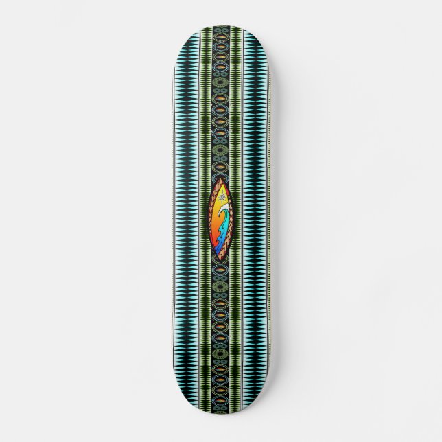 Zickzack Muster Skateboard (Vorderseite)