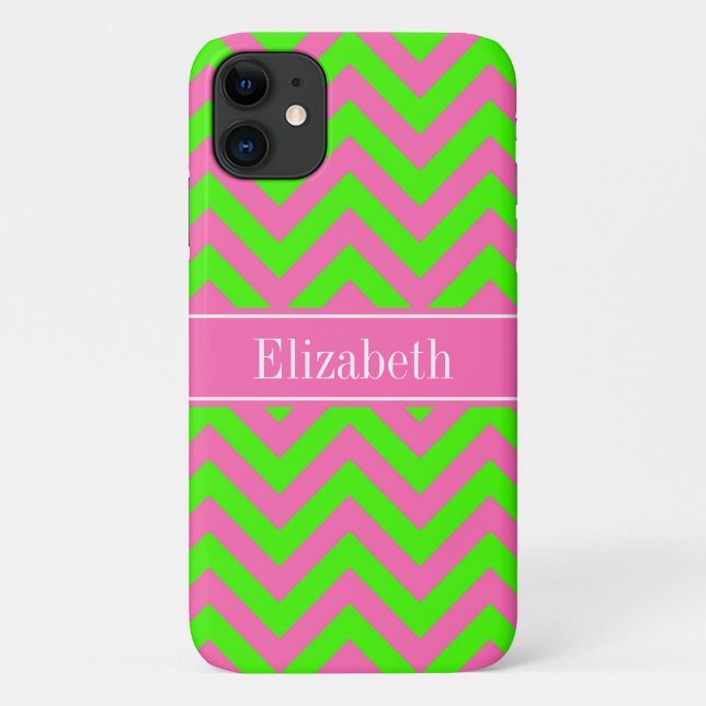 Zickzack Name Monogram Case-Mate iPhone Hülle (Rückseite)