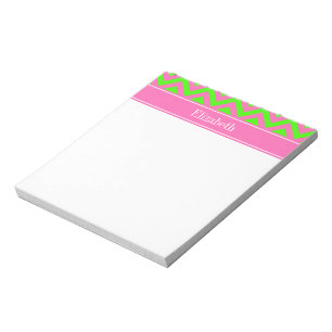 Zickzack Name Monogram Notizblock