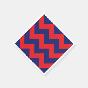Zickzack   Navy Blue & Red   Typ/Größe   Benutzerd Serviette