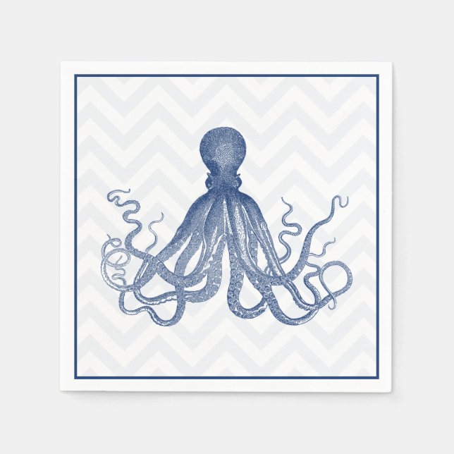 Zickzack Octopus LT Serviette (Vorderseite)