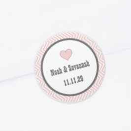 Zickzack oder Farbe auswählen Runder Aufkleber