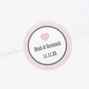 Zickzack oder Farbe auswählen Runder Aufkleber