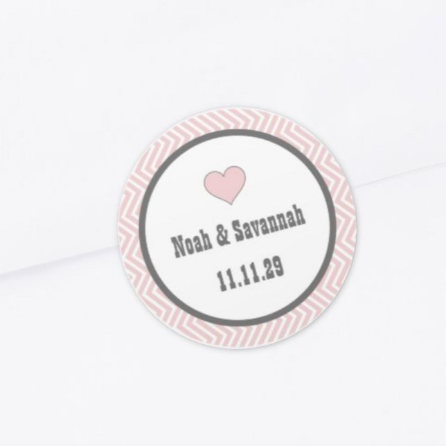 Zickzack oder Farbe auswählen Runder Aufkleber (Von Creator hochgeladen)