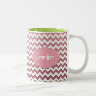 Zickzack Ombre - addieren Sie einen Namen - wähle Zweifarbige Tasse