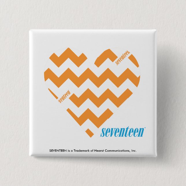 Zickzack-Orange 2 Button (Vorderseite)