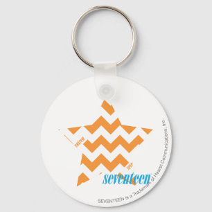 Zickzack-Orange 3 Schlüsselanhänger