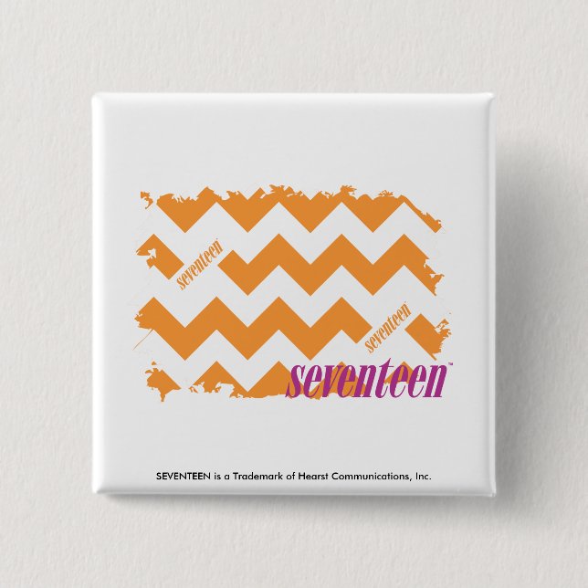 Zickzack-Orange 4 Button (Vorderseite)