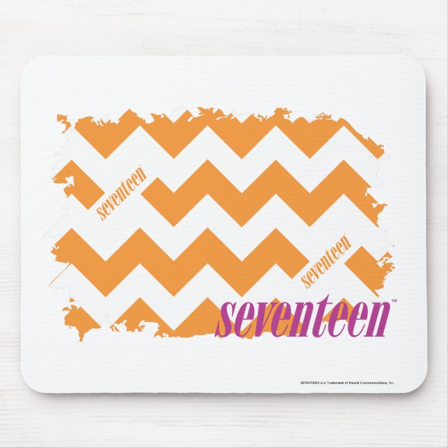 Zickzack-Orange 4 Mousepad (Vorne)