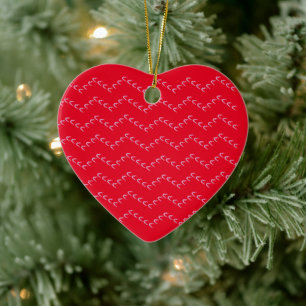 Zickzack Pastel Lila Hearts Rote Ornamente