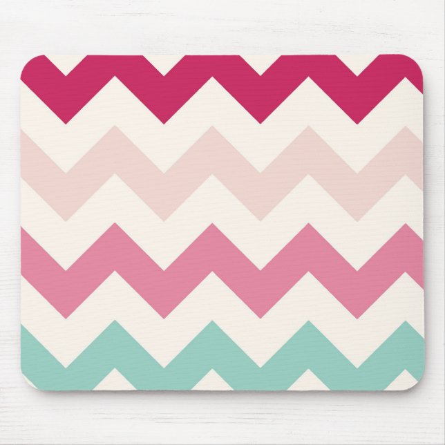 Zickzack Pastellzickzack stripes Zickzackmuster Mousepad (Vorne)