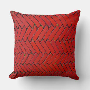 Zickzack Pattern-Kissen aus Red Brick Kissen