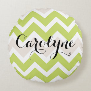 Zickzack   Personalisiertes Rundkissen Rundes Kissen