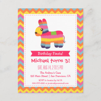 Zickzack Pinata-mexikanisches Einladung