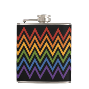 Zickzack Rainbow-Patternkolben Flachmann