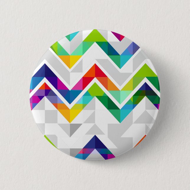 Zickzack Regenbogen Button (Vorderseite)