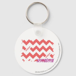 Zickzack-Rosa 2 Schlüsselanhänger