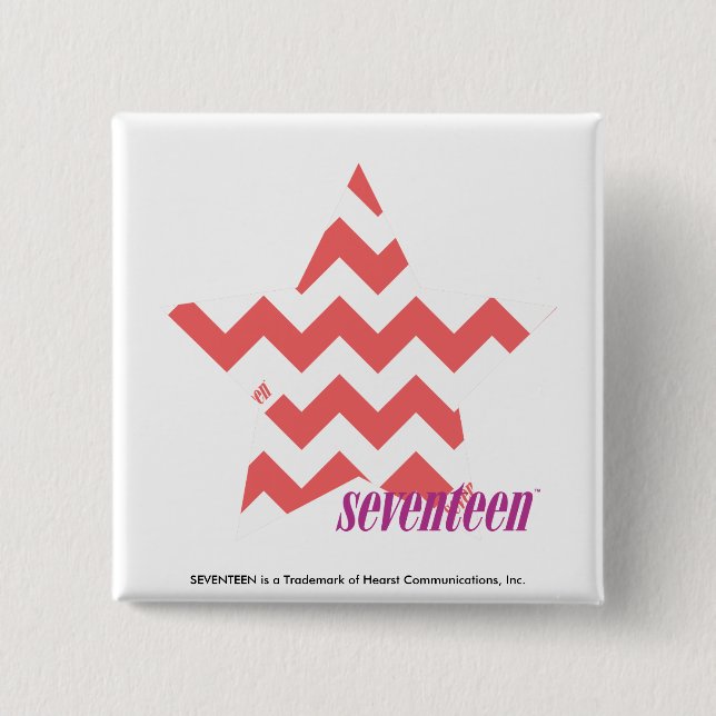 Zickzack-Rosa 4 Button (Vorderseite)