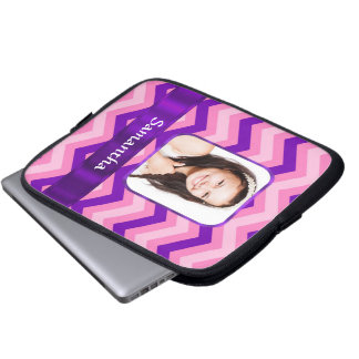 Zickzack rosa laptopschutzhülle