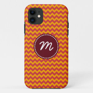 Zickzack rotes und gelbes Muster Case-Mate iPhone Hülle