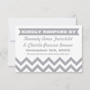 Zickzack RSVP-Karten für Hochzeiten RSVP Karte