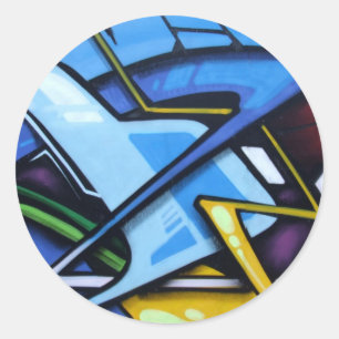 Zickzack Runder Aufkleber