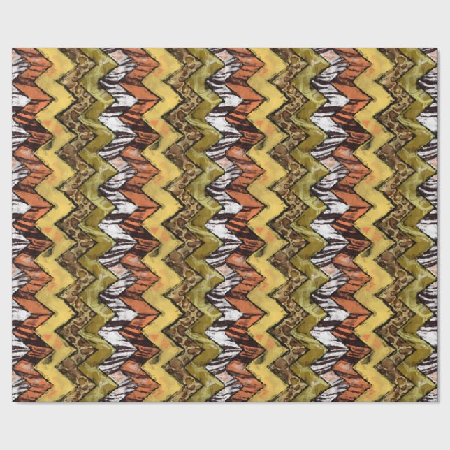 Zickzack Safari Geschenkpapier (Saum)