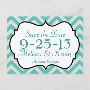 Zickzack Save the Date Postkarte