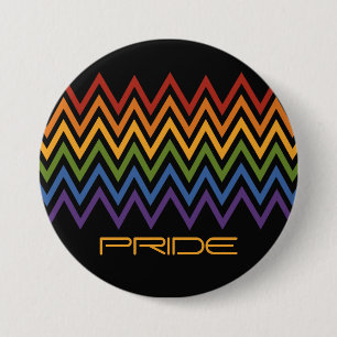 Zickzack Schaltflächen für Regenbogen-Muster Button