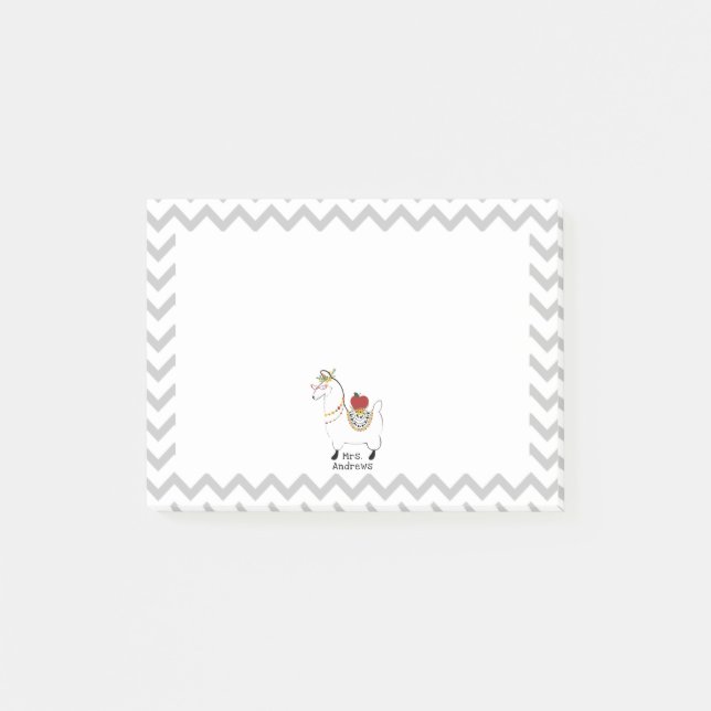 Zickzack Schule für Apfellehrer Post-it Klebezettel (Vorderseite)