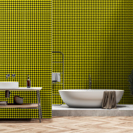 Zickzack Schwarz-Bright-Gelb-Muster texturiert Tapete