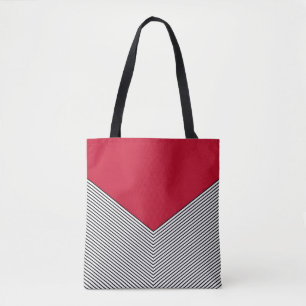 Zickzack Schwarzweiß-Design und rotes Dreieck